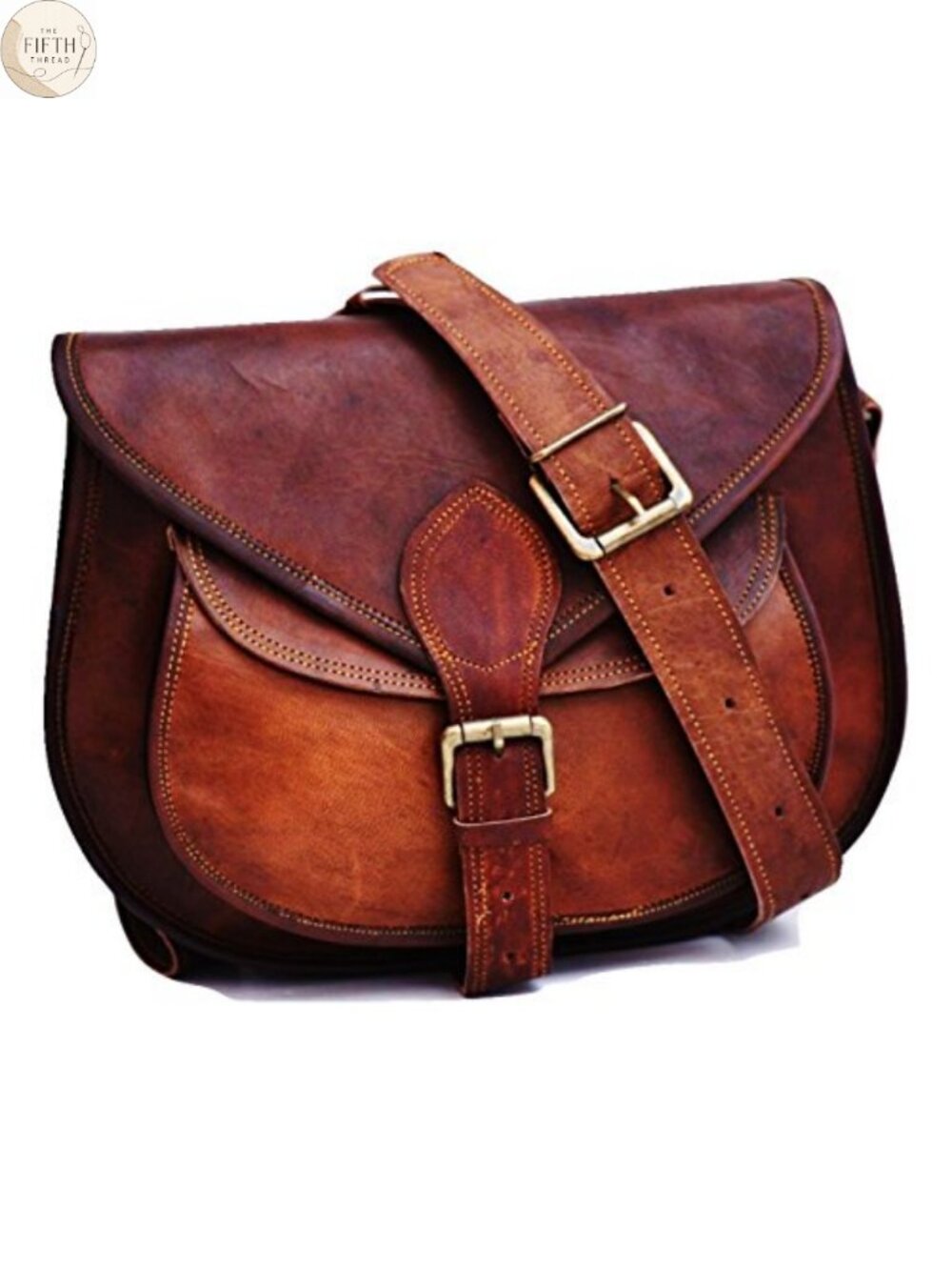 Handmade Vintage Leather Crossbody Satchel Shoulder Bag Adjustable Strap